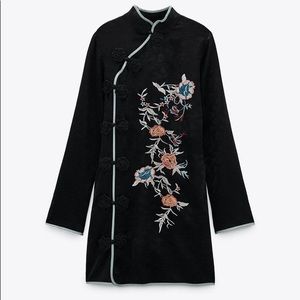 Zara Embroidered Jacquard Dress